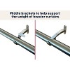HLC.ME Wrap Around Darkening Adjustable Curtain Rod and Bracket Set for Heavier Drapes - Sturdy Pipe 1 in Diameter - 3 of 4