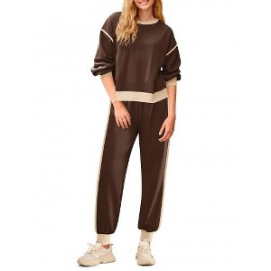 SHESHOW Womens Sets 2 Piece Outfits Fall Colorblock Workout Athletic ...