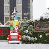SEVOBAL Inflatable Holiday Decorations 12ft Santa Claus Driving With Gifts Garden Santa Claus Christmas Inflatable Decor, Red, 45.7"*87.8"*141.7" - 2 of 4