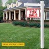 Costway 6' UPVC Real Estate Sign Post Open House Yard Home for Sale White W/Stake - 3 of 4