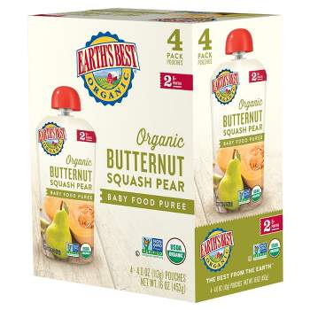 Earth's Best Organic Stage 2 Butternut Squash Pear Baby Food - (Select Count)