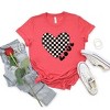Simply Sage Market Women's Checkered Heart Black Short Sleeve Graphic Tee - 2 of 2