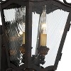 Minka Lavery Vintage Outdoor Wall Light Fixture Village Aged Patina 2-Light 21" Clear Textured Glass Shade for Post Exterior Barn - 2 of 3