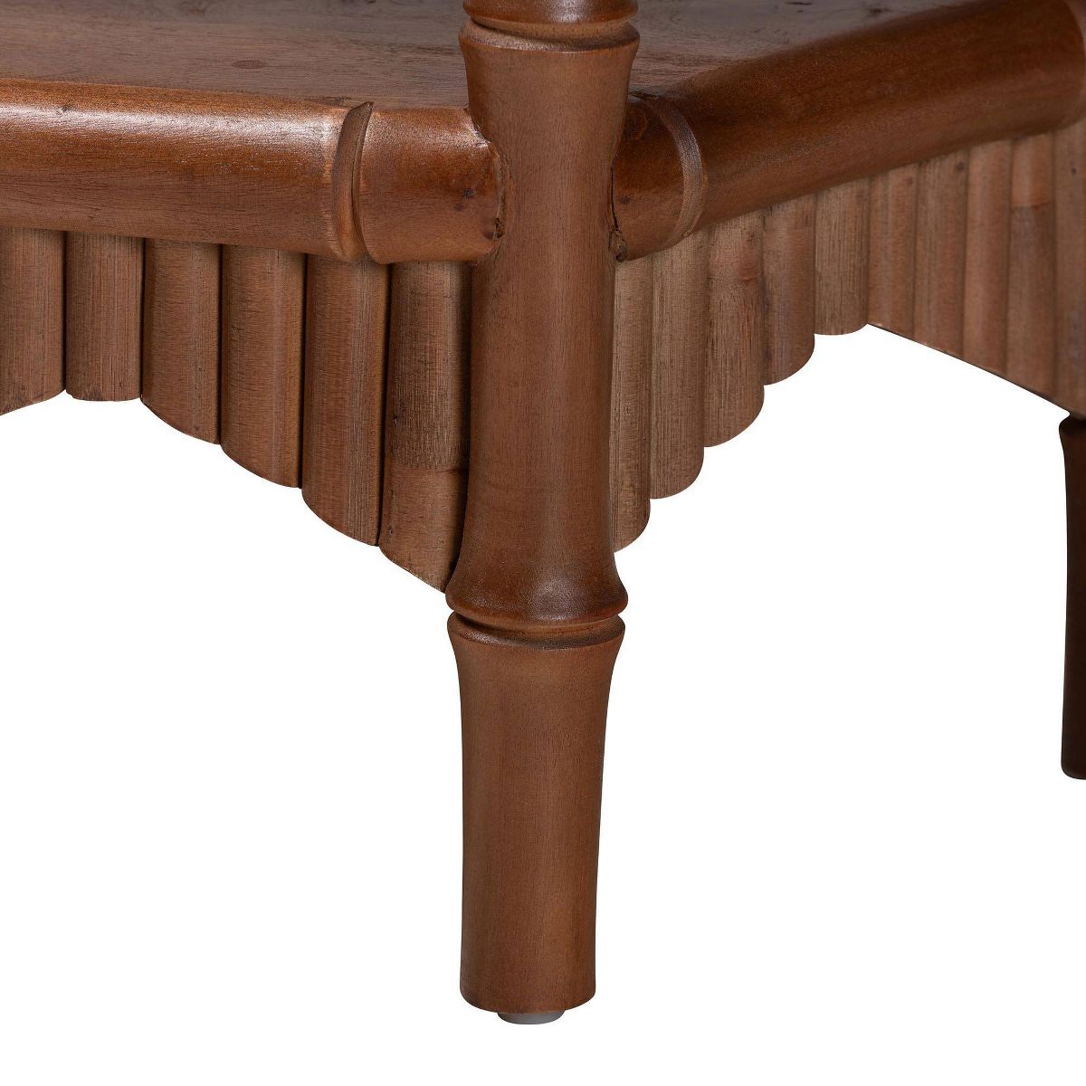 bali & pari 33.9" Alessa Mahogany Wood Console Table Brown - thumbnail 6