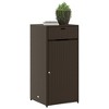 vidaXL Patio Storage Cabinet Brown 21.7 in.x21.7 in.x43.7 in. Poly Rattan - 4 of 4