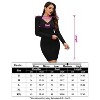Coolmee Women Casual Smocked V-Neck Ribbed Knit Long Sleeve Slim Wrap Sweater Mini Dress - 4 of 4