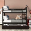 Streamdale Full over Full Bunk Bed with Twin Size Trundle and Ladder-Espresso - 2 of 4