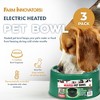 Farm Innovators P-60 1.5 Gallon Electric Heated Pet Water Bowl with Thermostatic Control and Anti Chew Cord Protector, 60 Watt, Green (3 Pack) - 3 of 4