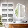 24"x 32" Cloud Shape LED Bathroom Mirror Irregular Dimmable Wall Vanity Mirrors HD - 3 of 4
