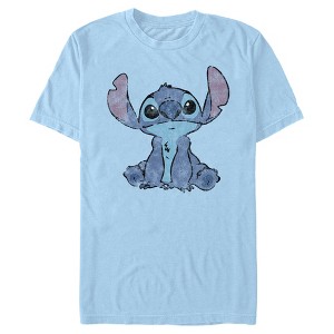 Men's Lilo & Stitch Distressed and Fluffy T-Shirt - 1 of 4