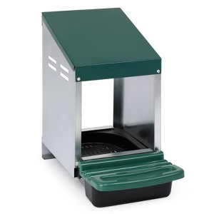 Slickblue Chicken Coop Nesting Box, Hen-Friendly Design, Steel & Plastic, Single to Triple Compartment, Red/Green - 1 of 4