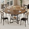 Dinning Room Tables for 4, Round Dining Table Set with Storage, 47 Inch/ 42 Inch Circle Kitchen Table High Top, for Dining room Kitchen - 4 of 4