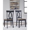 Signature Design by Ashley Landocken Casual Dining Chair with Contoured Seat, Set of 2, Blue & Brown - 2 of 4