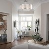Tangkula Retro Modern 6-Light Semi Flush Mount Ceiling Light + White Drum Shade, LED&CFL Compatible, Chrome Trim Finish - 3 of 4