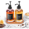 Set of 2 Simple Glass Syrup Bottle with Pump and Labels, 16.9 oz Syrup Pump Dispenser for Coffee Bar - 3 of 4