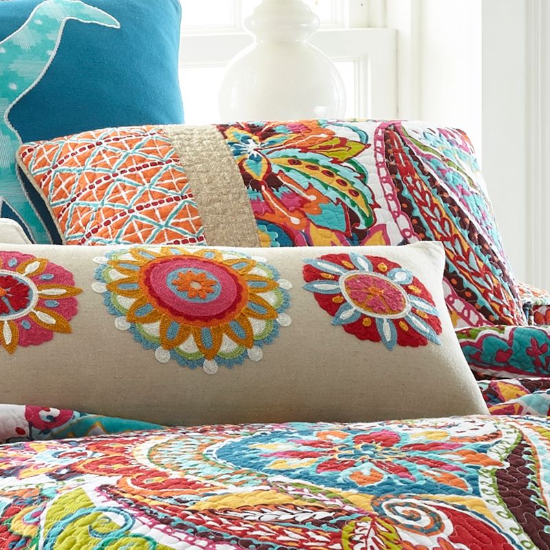 Rhapsody Decorative Pillow - Pieced Boho - Multicolor - Levtex Home, 2 of 4