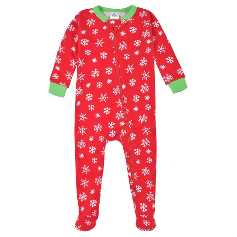 Gerber Baby Neutral Snug Fit Footed Cotton Pajamas - Snowflake