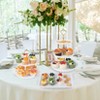 14-Piece Dessert Stand Set, 4 Tiered Cake Stands + 6 Appetizer Trays, White - 4 of 4
