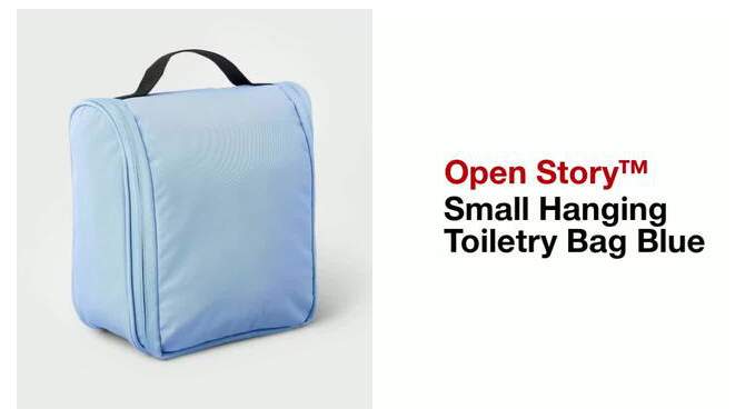 Small Hanging Toiletry Bag Blue - Open Story&#8482;, 2 of 6, play video
