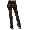 Memoi Women's Sheer Floral Lace Slightly Flared Legging - 3 of 4