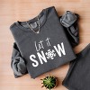 Simply Sage Market Women's Lightweight Garment Dyed Graphic Sweatshirt Let It Snow - 3 of 4