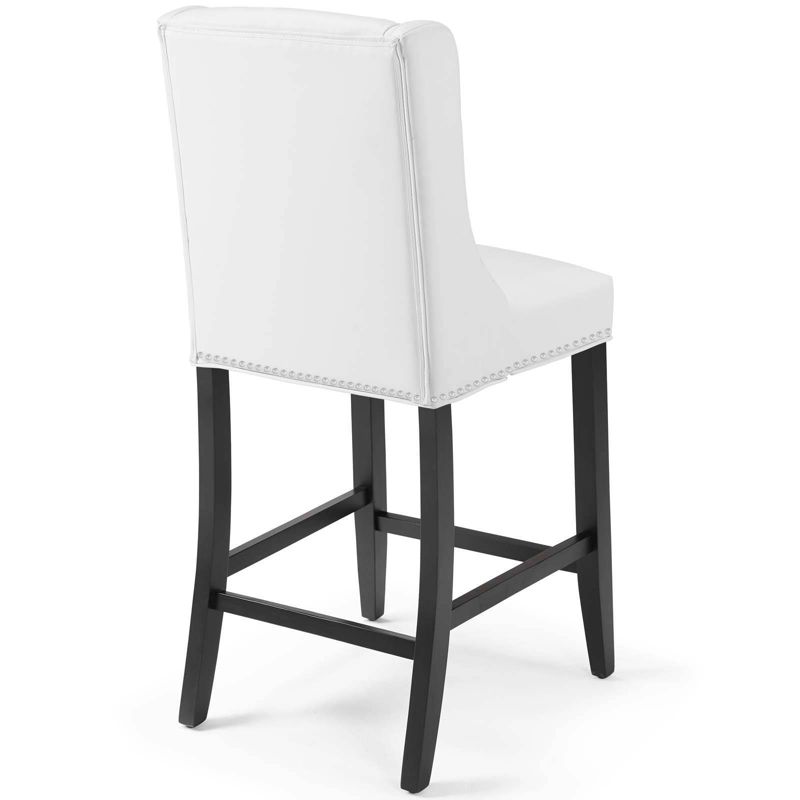 Baron Faux Leather Counter Height Barstool White - Modway, 5 of 9