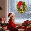 TackView 24Inch Christmas Wreath, Artificial Wreath- Holiday Decorations for Indoor Outdoor Mantel Door,Green+Red - 4 of 4