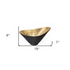 HomeRoots 15" Black And Gold Aluminum Decorative Bowl - 3 of 4