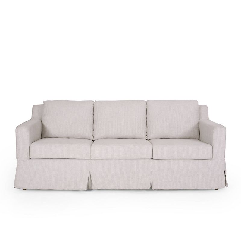 Arrastra Contemporary Fabric 3 Seater Sofa with Skirt - Christopher Knight Home, 4 of 13