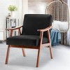 Mid-Century Modern Armchair, Accent Lounge Chair with Solid Wood Frame and Extra-Thick Backrest for Living Room – Cuddlewood - 2 of 4