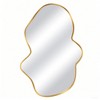 Beautyolove Sleek-finished Gold Aluminum Alloy Framed Irregular Wall Mirror Stylish Wall Mirror for Home - 4 of 4