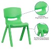 Emma and Oliver 4 Pack Plastic Stack School Chair with 15.5"H Seat, 3rd-7th School Chair - 3 of 4