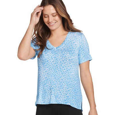 Jockey Women's Stretch Knit V-Neck Tee with Side Slits