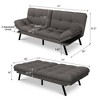 Dyonery 71" Convertible Futon Sofa Bed,Modern Memory Foam Futon Couch with Detachable Cushion,Adjustable Backrest & Armrest - 2 of 4