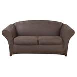 3pc Ultimate Stretch Leather Loveseat Slipcovers - Sure Fit