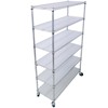 FONTOI 6 Tier Wire Shelving Unit, Adjustable Storage Racks with Wheels & Shelf Liners for Kitchen, Garage, Chrome, 48"*84"*20" - 4 of 4