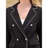 INSPIRE CHIC Women's Notch Lapel Long Sleeve Double Breasted Work Blazer - 4 of 4