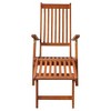 vidaXL Solid Acacia Wood Patio Deck Chair with Footrest and Cushion, Weather-Resistant, Outdoor and Indoor Use, Adjustable - 4 of 4