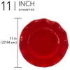 Certified International Set of 4 Perlette Melamine Dinner Plates Red - 4 of 4