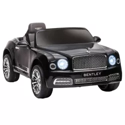 Aosom Bentley 12V Ride on Car with Remote Control, Battery Powered Car with LED Lights, MP3, Horn, Music, 2 Motors, for 37-72 Months, Black