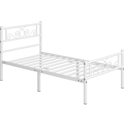 Yaheetech Metal-Framed Platform Bed with Headboard and Footboard