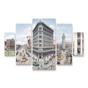 Trademark Fine Art Stanton Manolakas Oakland 5 Piece Panel Set Art - 1 of 3