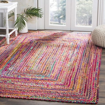 Coastal Charm Red and Multicolor Handwoven Cotton Area Rug - 3' x 5'
