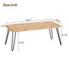 Mayeerty Modern Coffee Table, Cocktail Table with Metal Hairpin Legs for Living Room, Ash Wood Finished - 3 of 4
