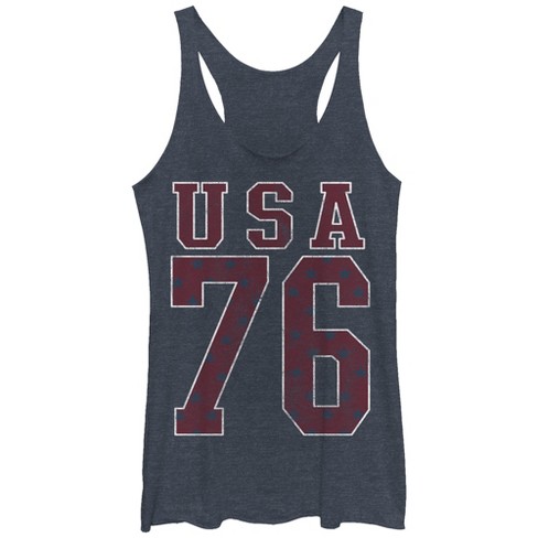 Women's Lost Gods Fourth Of July Usa Number 76 Racerback Tank Top : Target