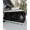 GustoWave 12'x20' Outdoor Double Hardtop Patio Gazebo for Deck, Backyard, Lawn, Garden, Grey - 4 of 4
