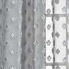 Set of 2 84"x38" Diamond Clipped Jacquard Grommet Sheer Window Curtain Panels - 4 of 4