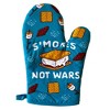 S'Mores Not Wars Oven Mitt Funny Summer Campfire Graphic Kitchen Glove - Crazy Dog Bakeware - 2 of 4