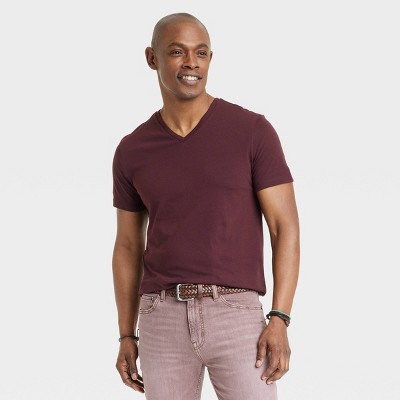 Men's 4pk V-Neck T-Shirt - Goodfellow & Co™ Black L
