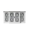 63" Engineered Wood Farmhouse TV Stand with Barn Doors, Adjustable Shelves, and Cable Management for Living Room - 2 of 4